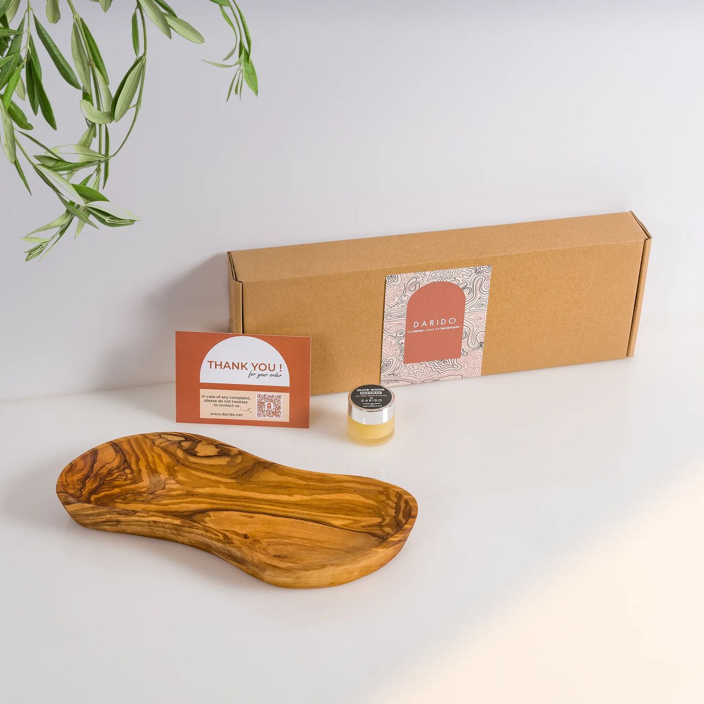 Handmade Olive Wood Tray – Z-Shaped Appetizer & Snack Plate