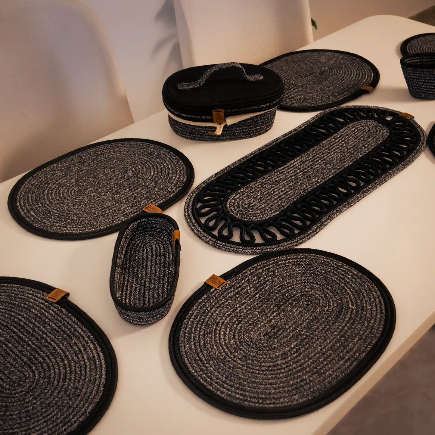 Tressia – Handcrafted Braided Cotton Dining Set – product and lifestyle view 13