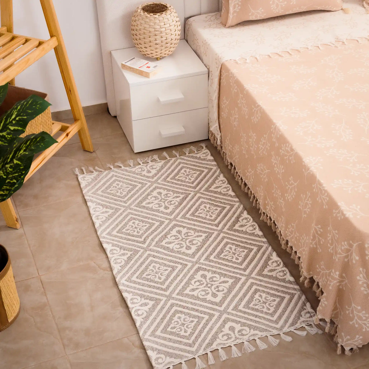 Reversible Cotton Bedside Rugs — Baroque, Cazen and Ornella