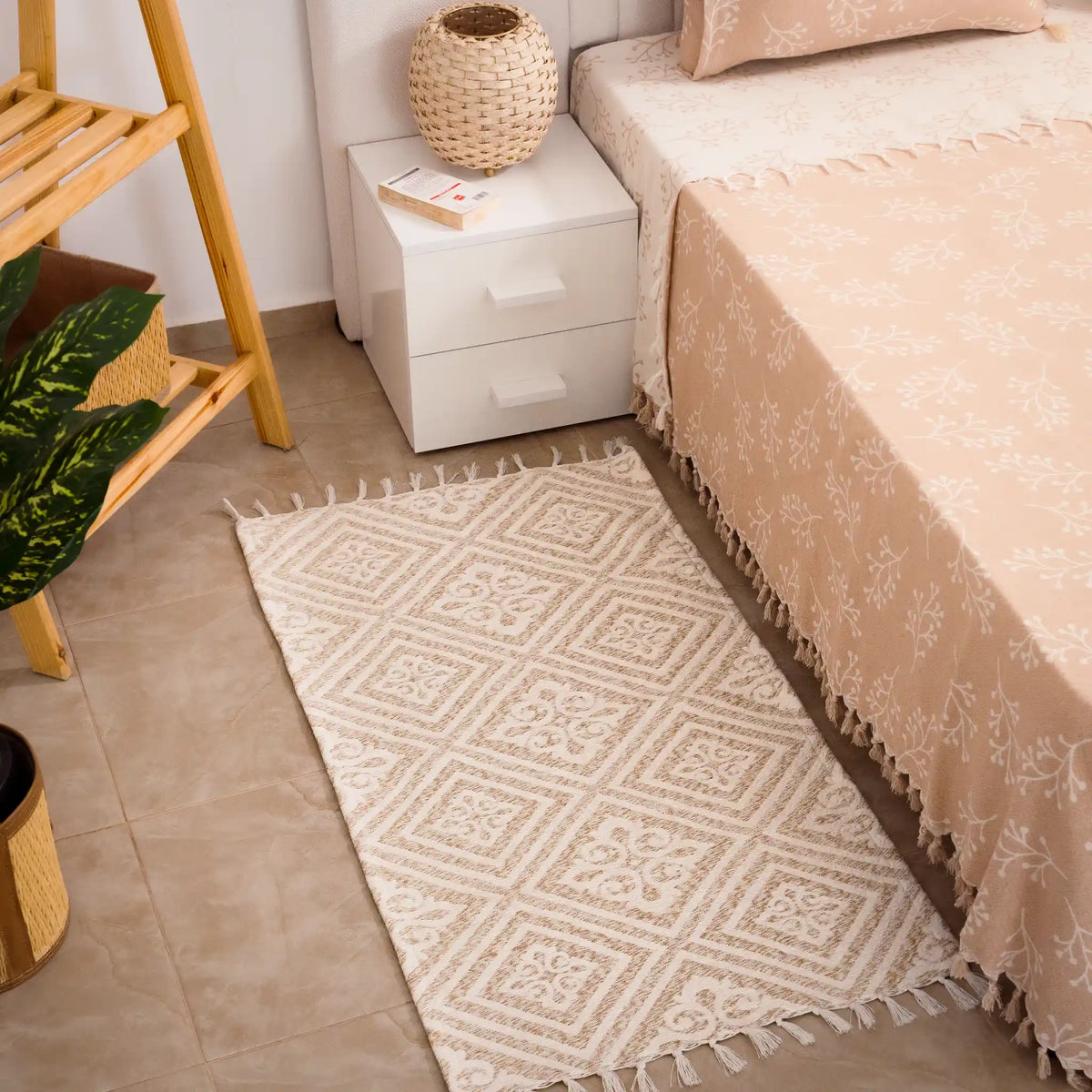 Reversible Cotton Bedside Rugs — Baroque, Cazen and Ornella