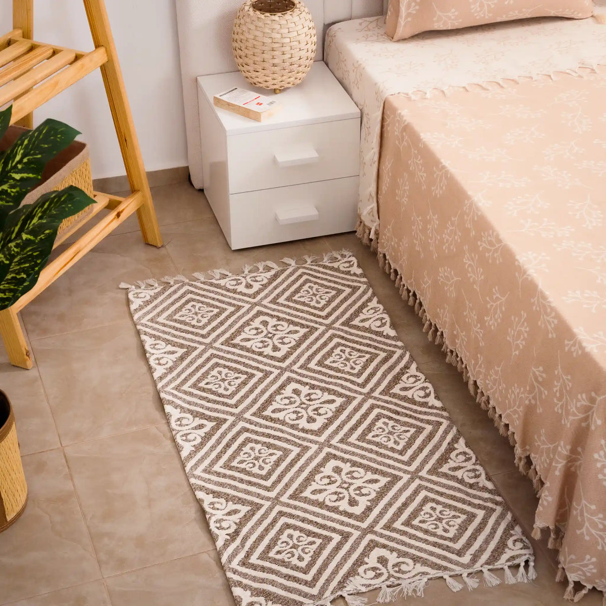 Reversible Cotton Bedside Rugs — Baroque, Cazen and Ornella