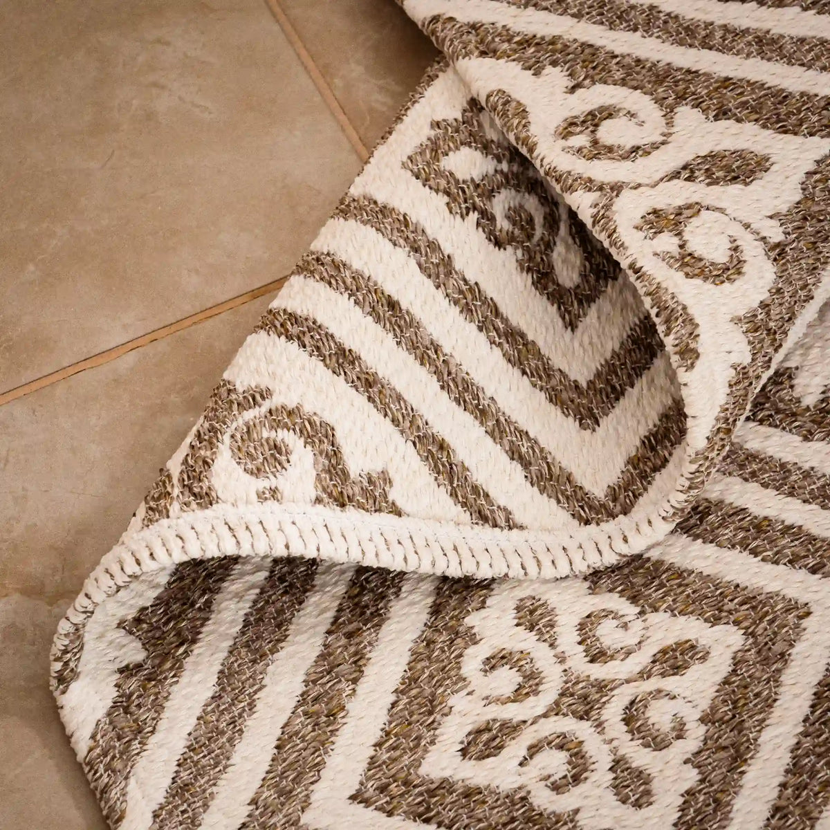 Reversible Cotton Bedside Rugs — Baroque, Cazen and Ornella