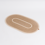 Handcrafted Large Oval Braided Cotton Rug – product and lifestyle view 9