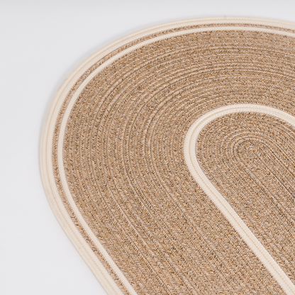 Handcrafted Braided Oval Cotton Rug