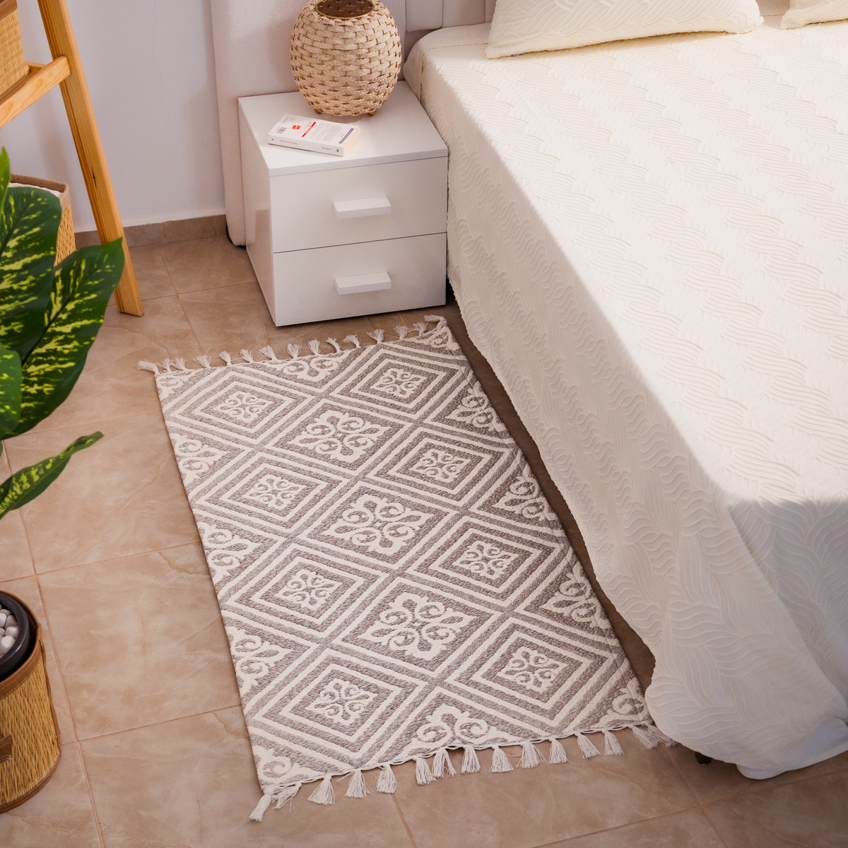 Reversible Cotton Bedside Rugs — Baroque, Cazen and Ornella