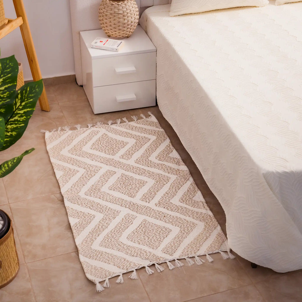Reversible Cotton Bedside Rugs — Baroque, Cazen and Ornella