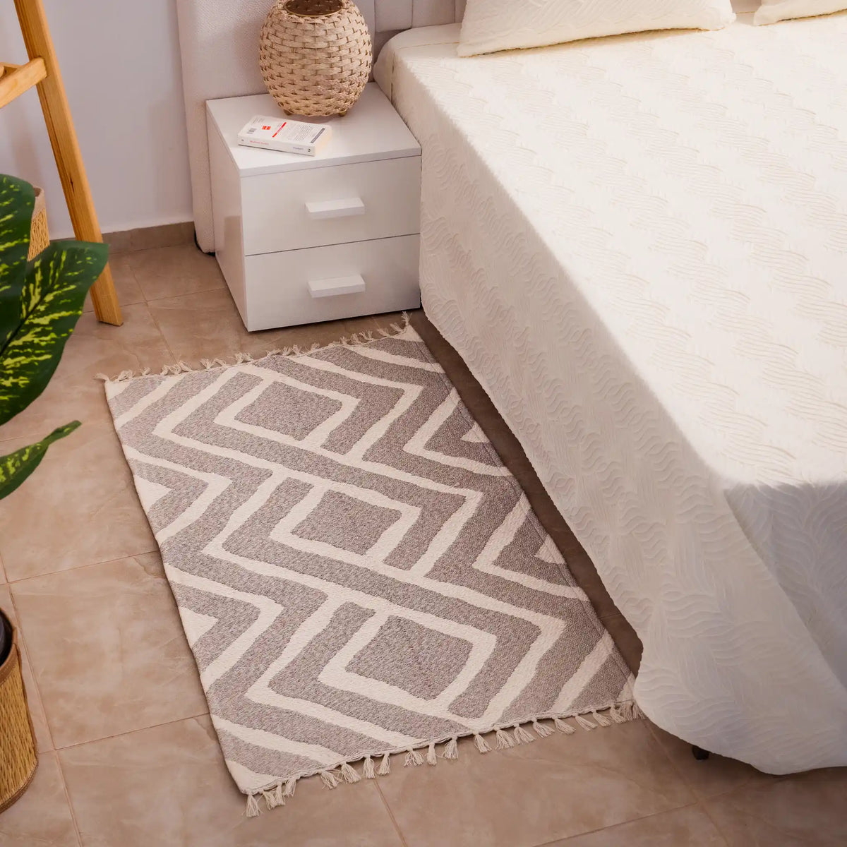 Reversible Cotton Bedside Rugs — Baroque, Cazen and Ornella