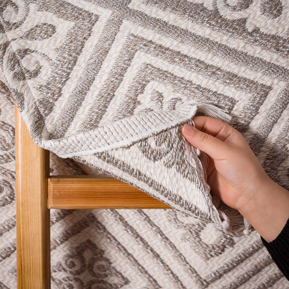Reversible Cotton Bedside Rugs — Baroque, Cazen and Ornella