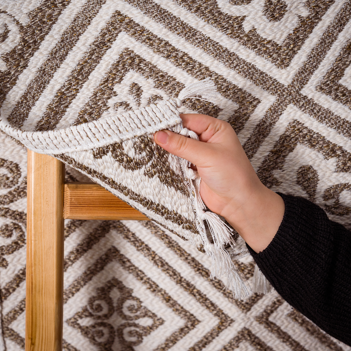 Reversible Cotton Bedside Rugs — Baroque, Cazen and Ornella