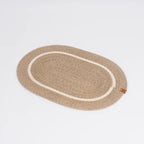Handcrafted Small Oval Braided Cotton Rug – product and lifestyle view 2