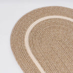 Handcrafted Small Oval Braided Cotton Rug – product and lifestyle view 3