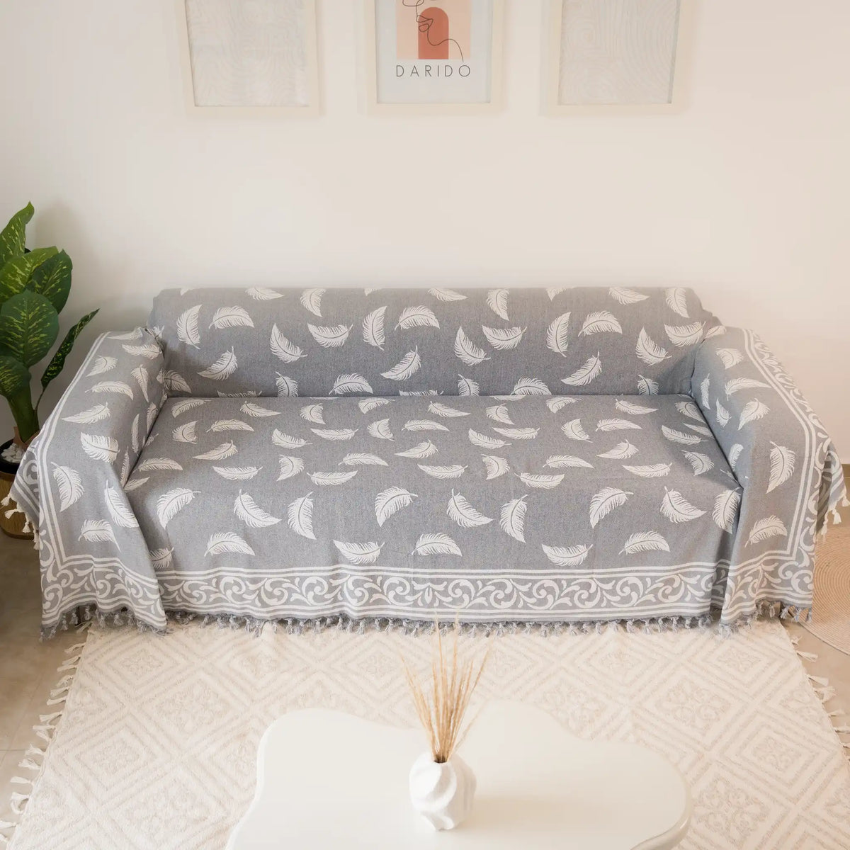 Pluma Handmade Cotton Throw — 118 × 79 in