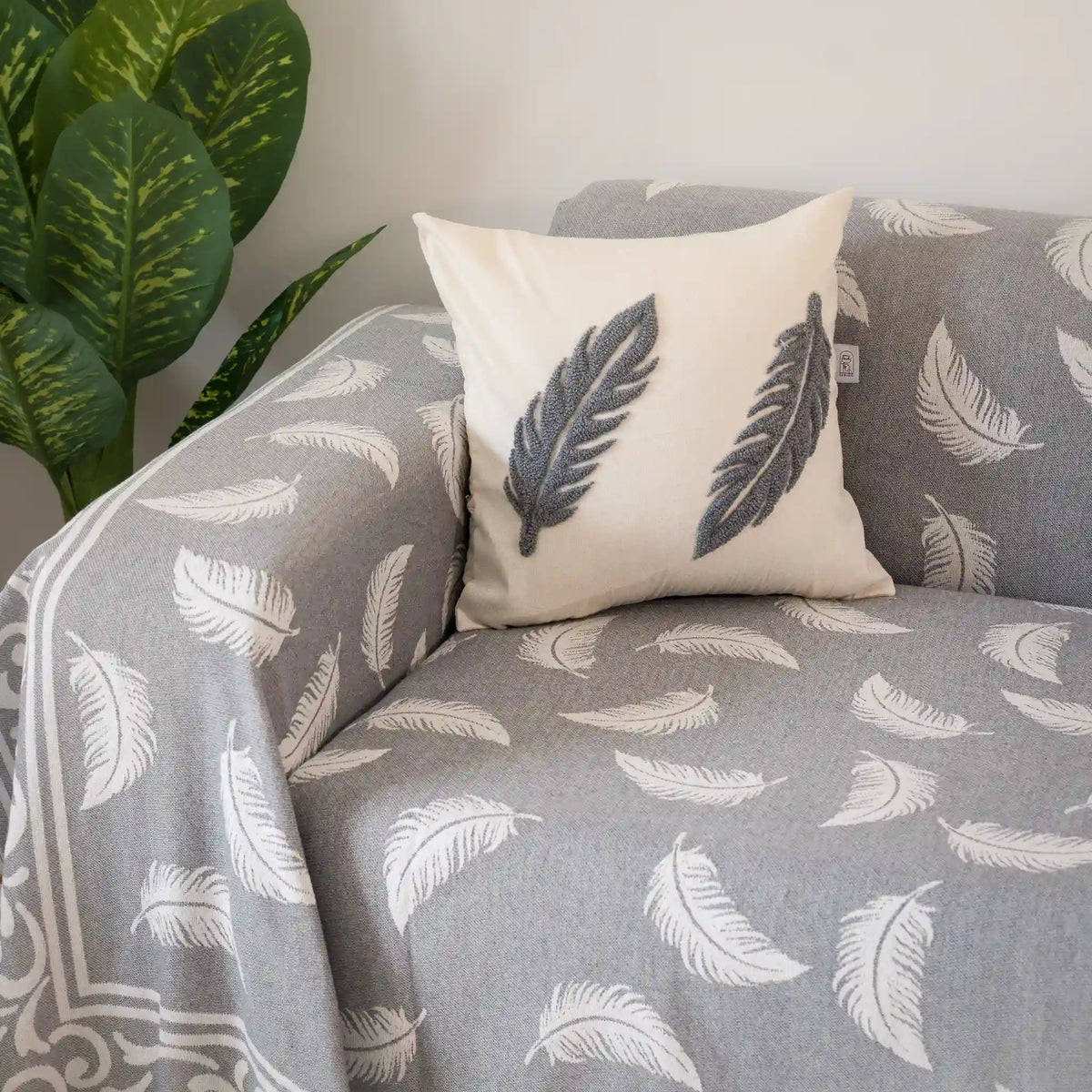 Pluma Handmade Cotton Throw — 118 × 79 in