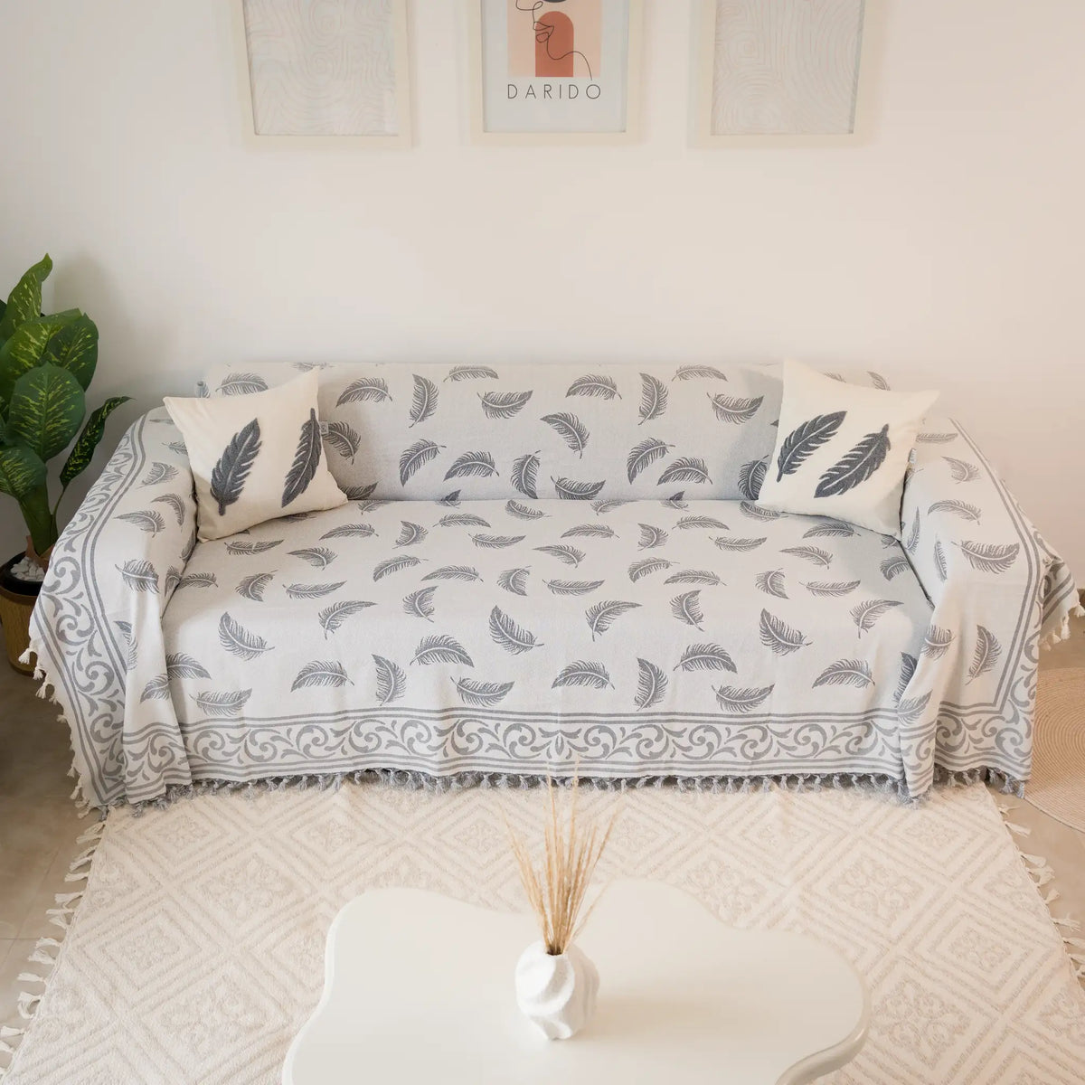 Pluma Handmade Cotton Throw — 118 × 79 in