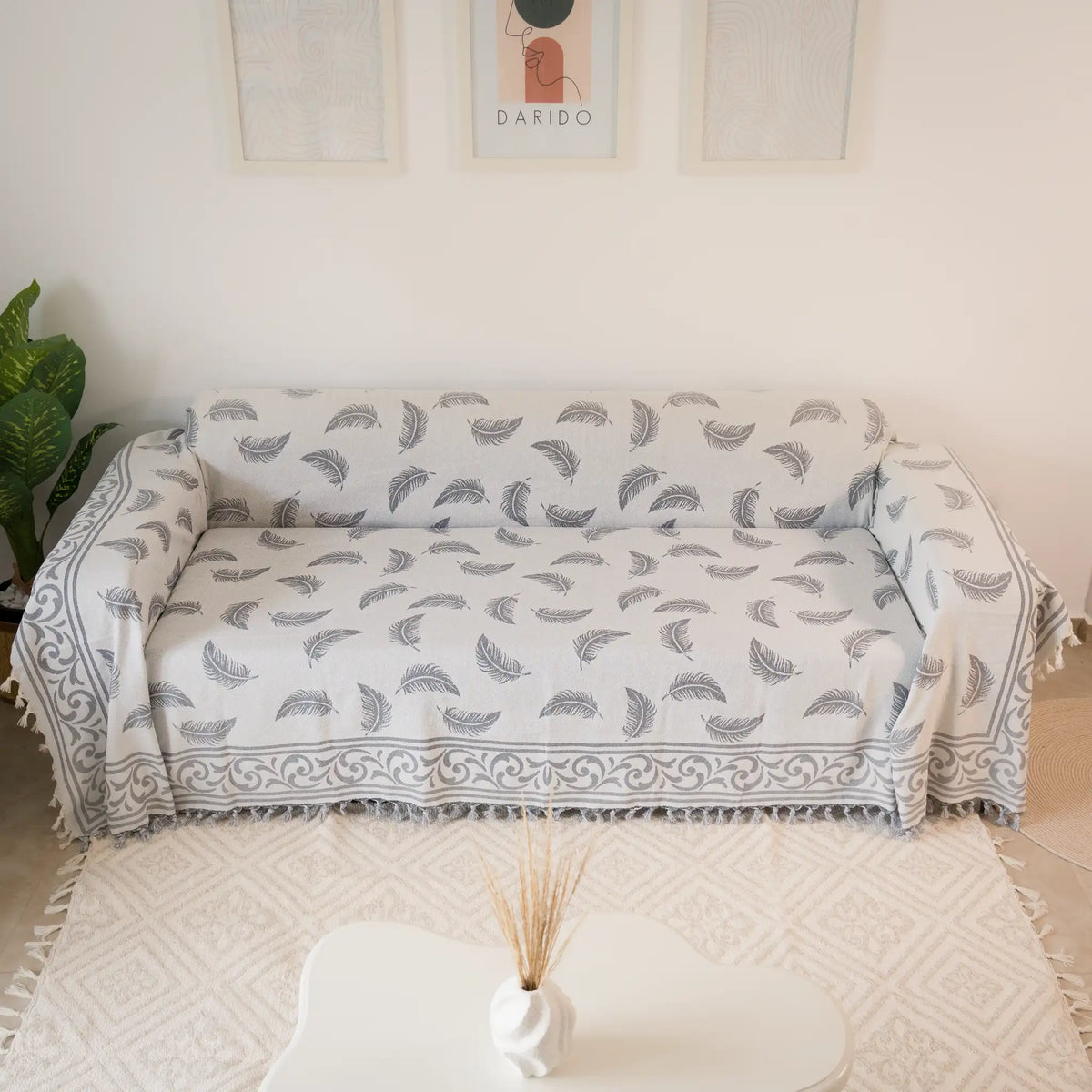 Pluma Handmade Cotton Throw — 118 × 79 in