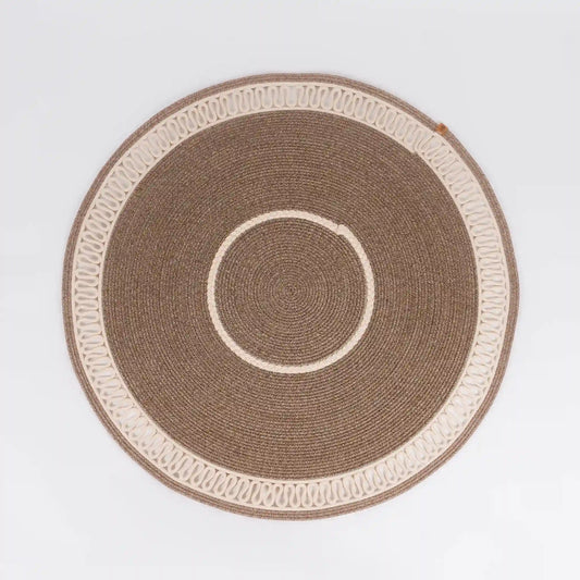 Handcrafted Round Braided Cotton Rug – view 2