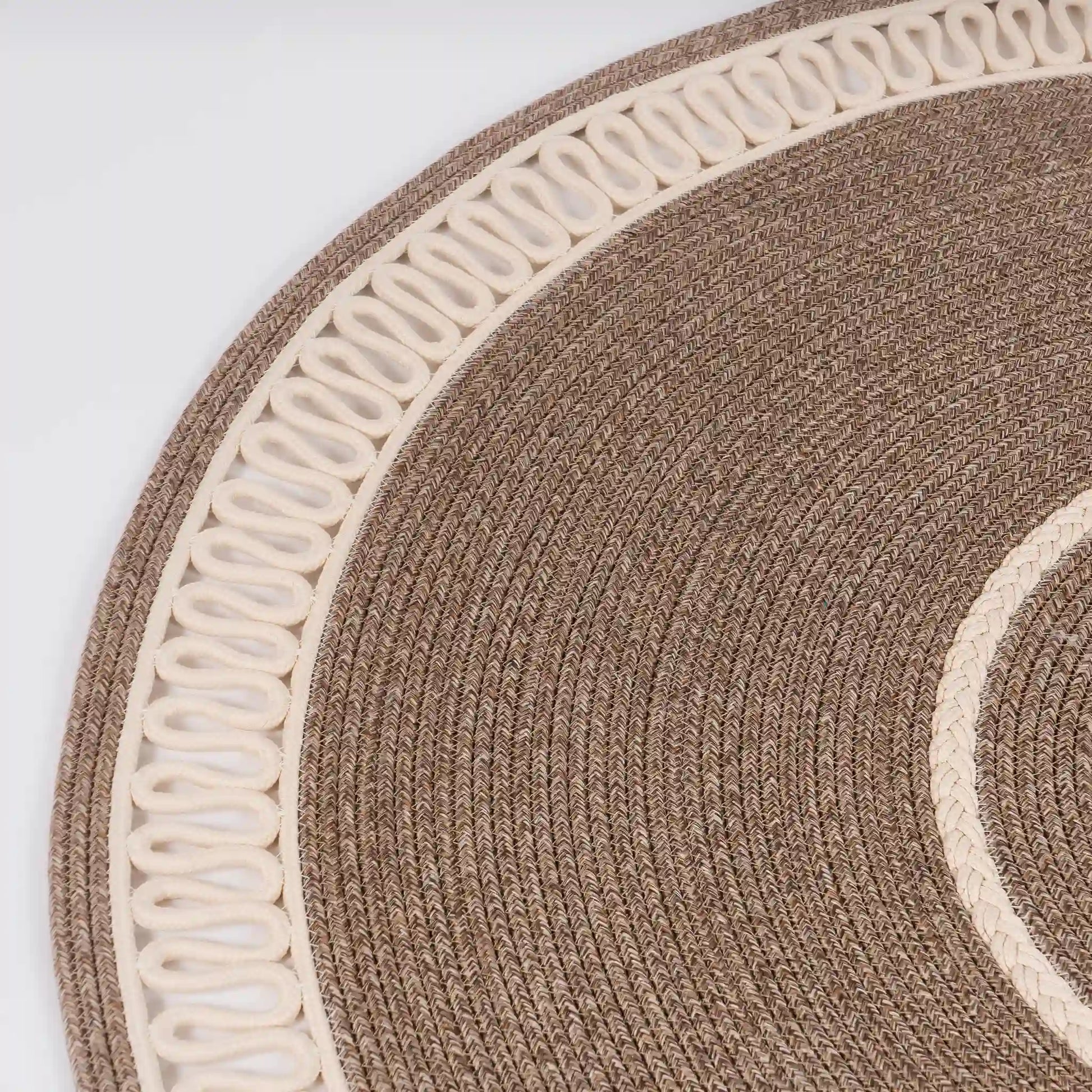Handcrafted Round Braided Cotton Rug – view 3