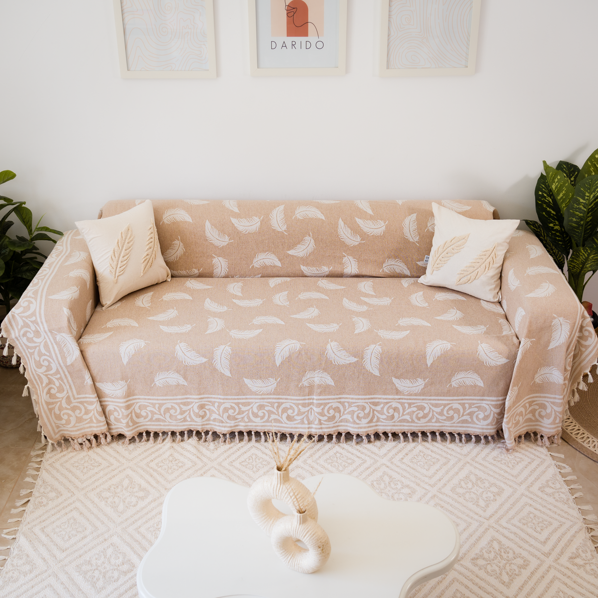Pluma Handmade Cotton Throw — 118 × 79 in