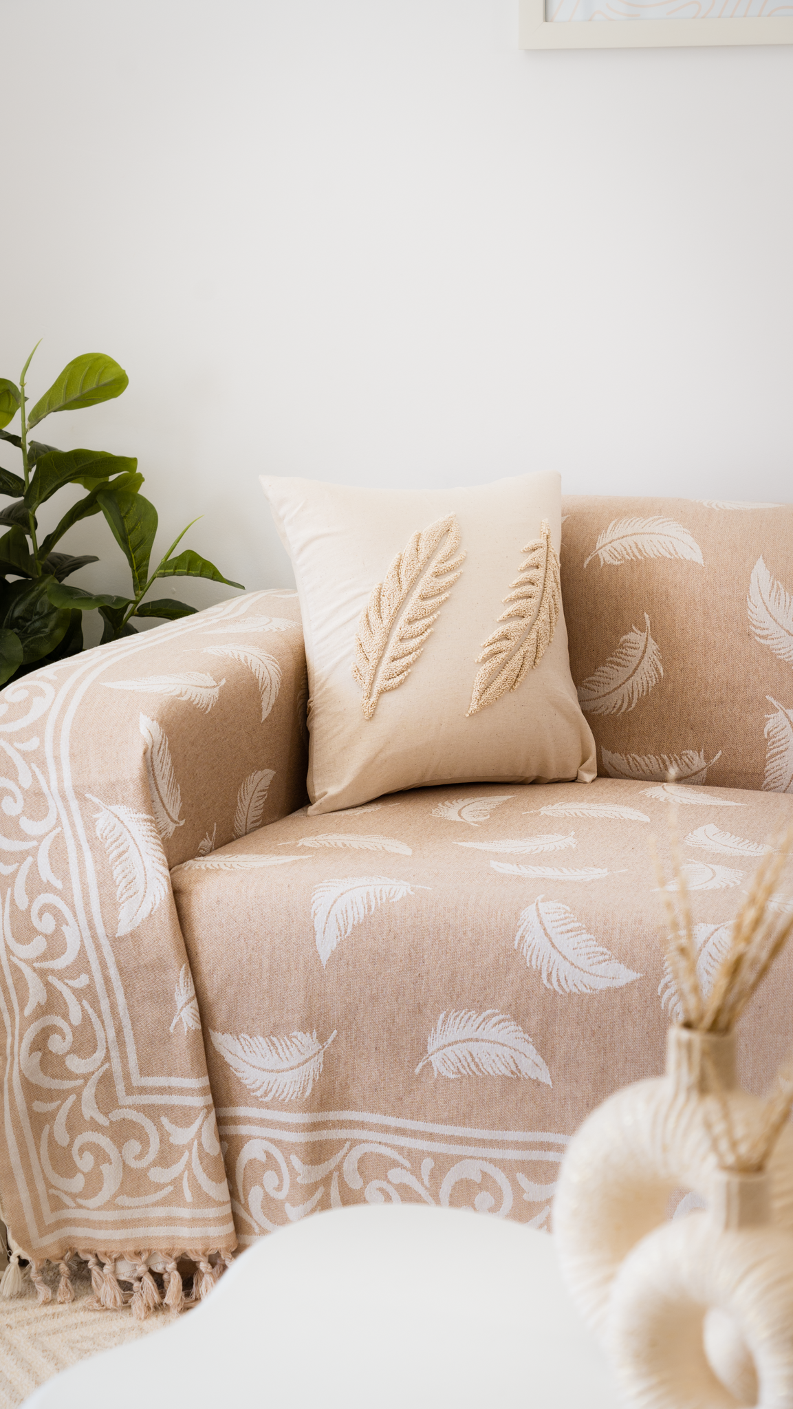 Pluma Handmade Cotton Throw — 118 × 79 in