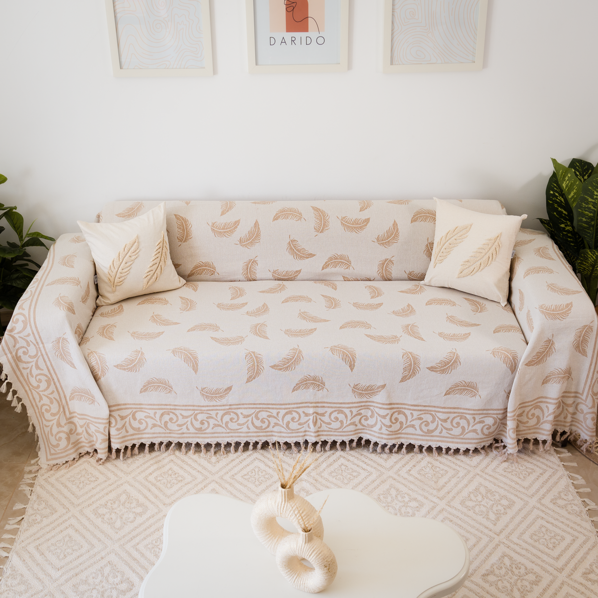Pluma Handmade Cotton Throw — 118 × 79 in