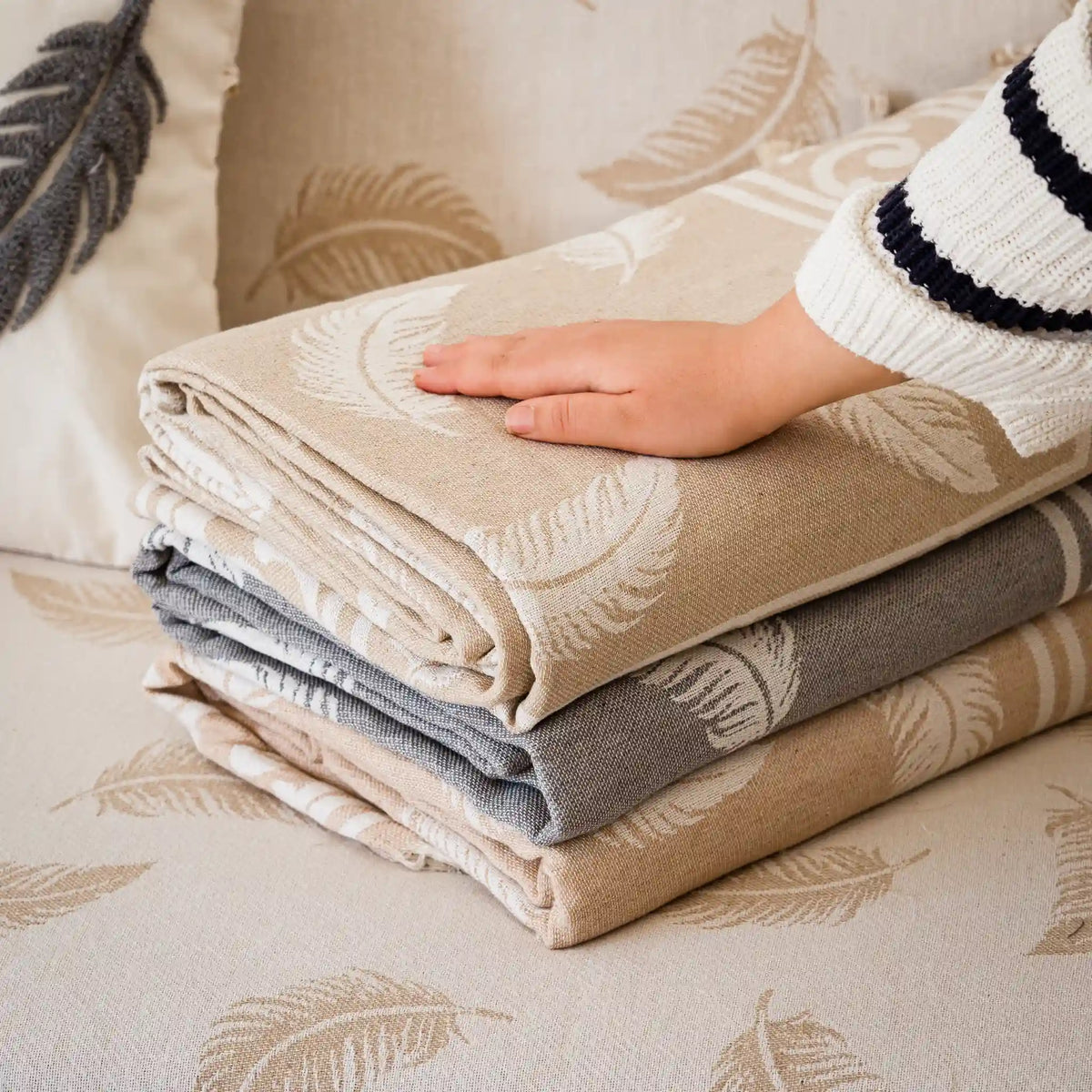 Pluma Handmade Cotton Throw — 118 × 79 in