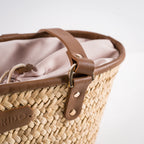 Sienna handmade plant fiber and leather bag – product view 4
