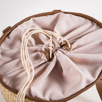 Sienna handmade plant fiber and leather bag – product view 5