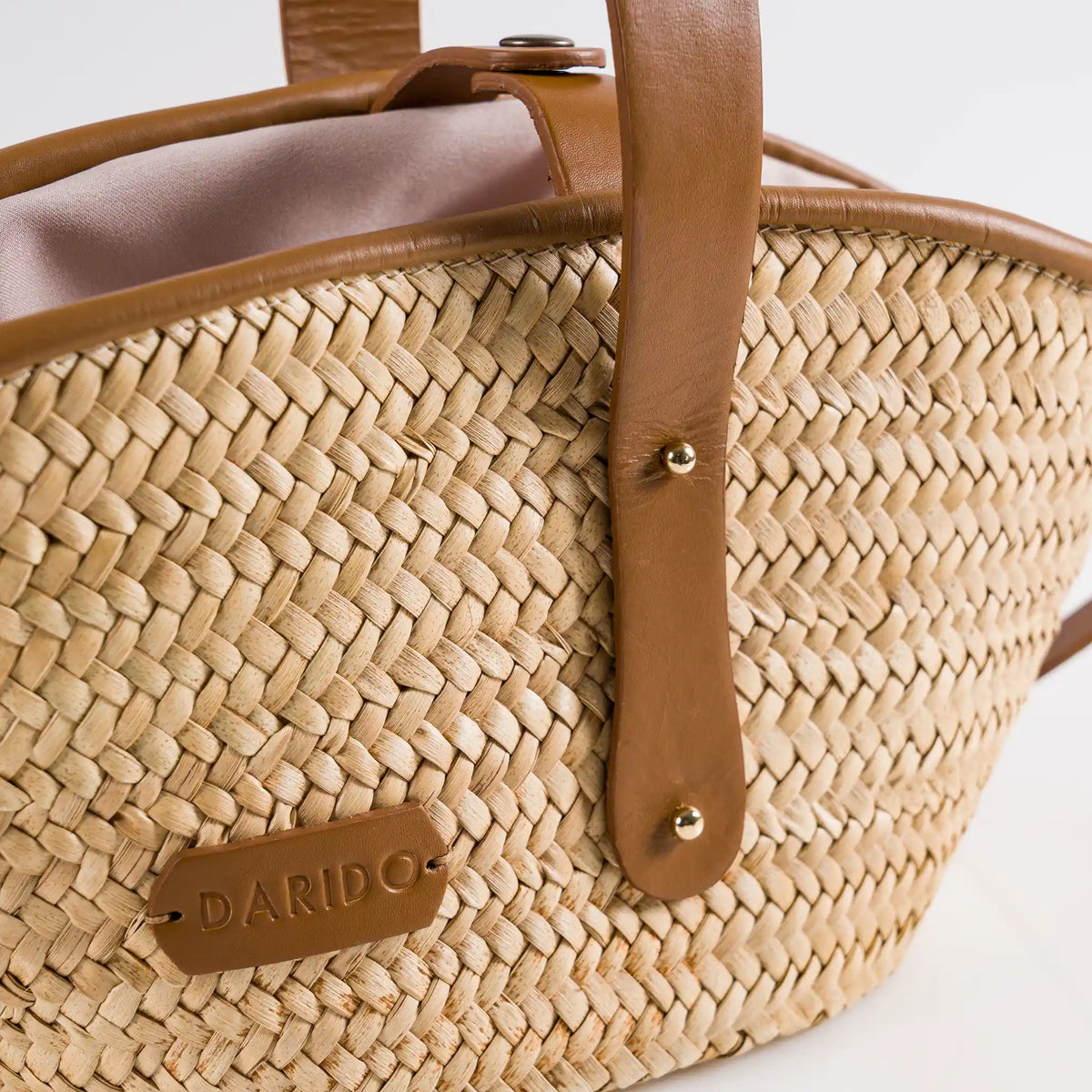 Célia handmade plant fiber and leather bag – product view 2