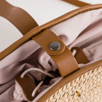 Célia handmade plant fiber and leather bag – product view 4