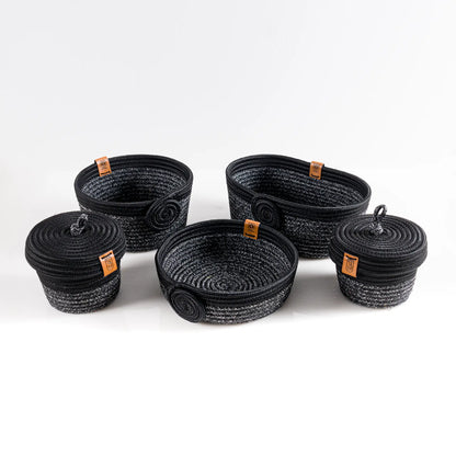 Organa – 5-Piece Braided Cotton Storage Basket Set – view 7