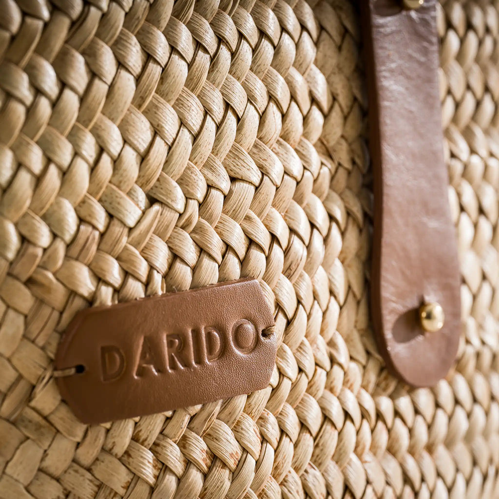 Célia handmade plant fiber and leather bag – product view 8