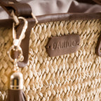 Sienna handmade plant fiber and leather bag – product view 7