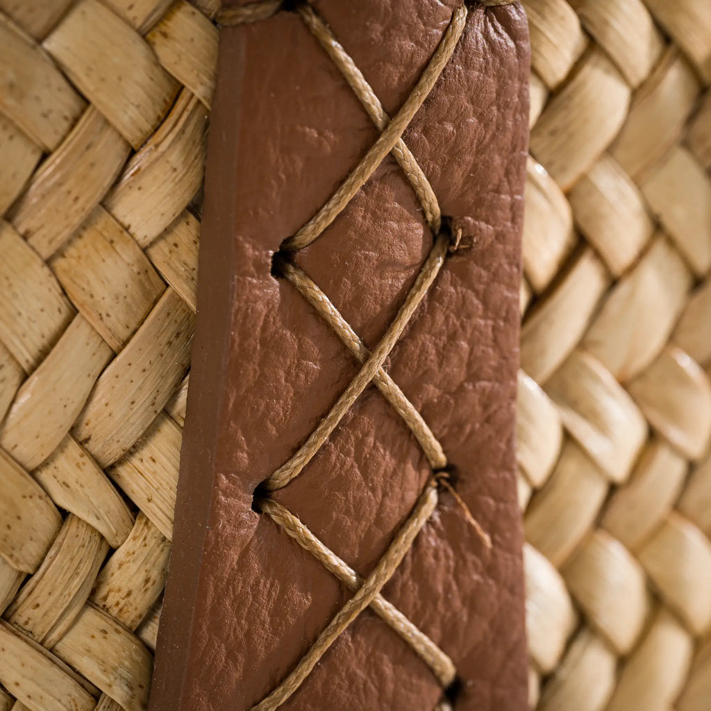 Bella handmade plant fiber and leather bag – product view 7