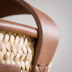 Bella handmade plant fiber and leather bag – product view 5