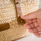 Célia handmade plant fiber and leather bag – product view 10