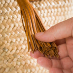 Oasis handmade plant fiber and leather bag – product view 4