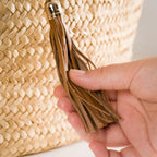 Sienna handmade plant fiber and leather bag – product view 10