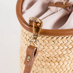 Bella handmade plant fiber and leather bag – product view 8