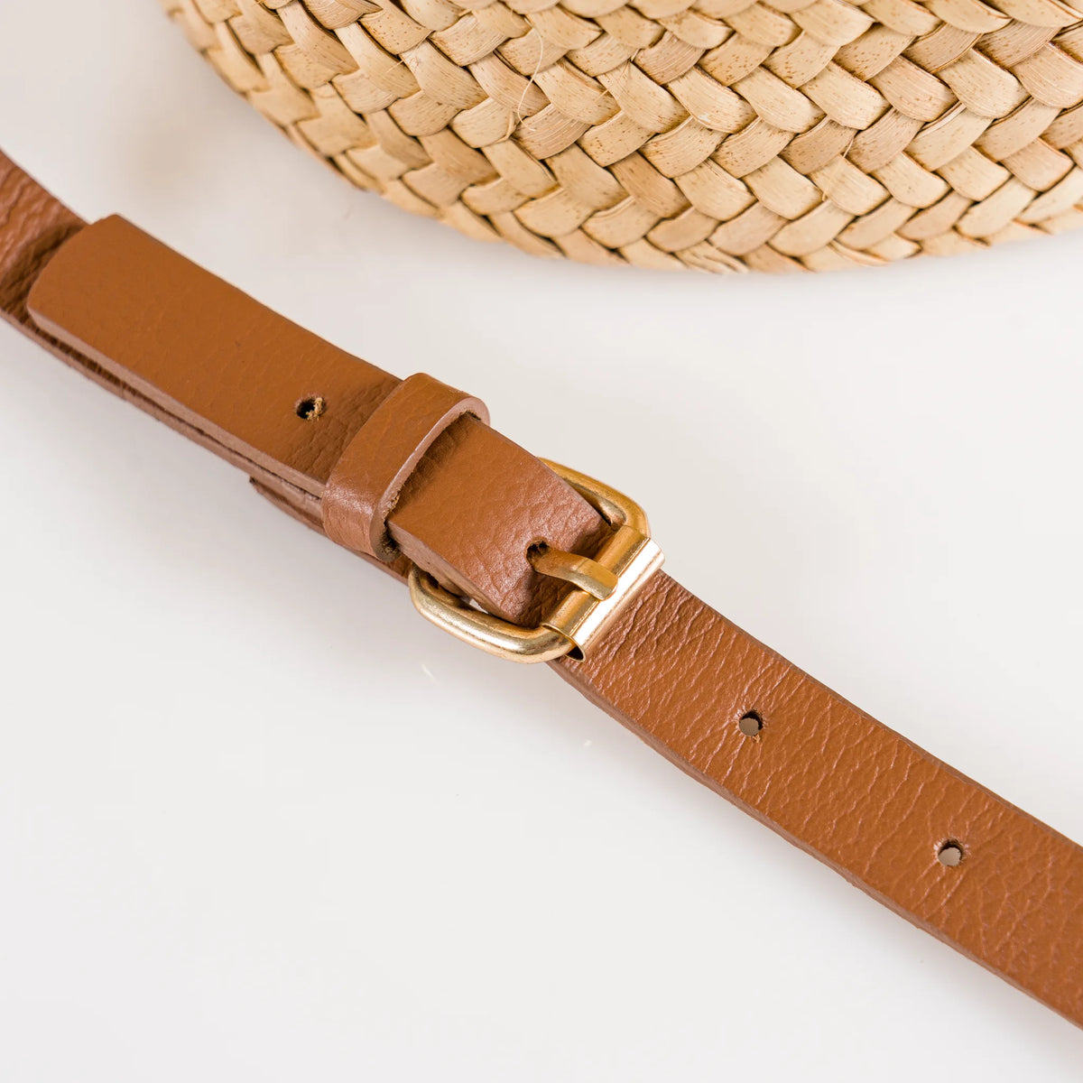 Bella handmade plant fiber and leather bag – product view 9