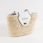 Perla handmade natural fiber and leather bag – product view 4