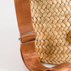 Gaia handmade plant fiber and leather bag – product view 5