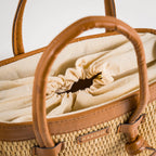 Mirella handmade natural fiber and vegan leather bag – product view 4