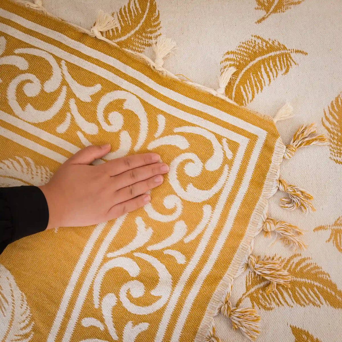 Pluma Handmade Cotton Throw — 118 × 79 in
