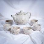 14-Piece Ceramic & Olive Wood Set