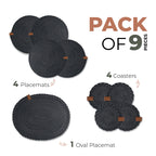 Braided Cotton Table Set – Handmade Placemats, Coasters & Oval Mats for Elegant Dining