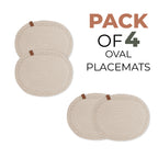 Braided Cotton Table Set – Handmade Placemats, Coasters & Oval Mats for Elegant Dining
