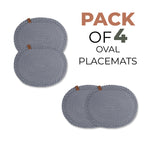 Braided Cotton Table Set – Handmade Placemats, Coasters & Oval Mats for Elegant Dining