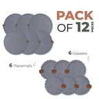 Braided Cotton Table Set – Handmade Placemats, Coasters & Oval Mats for Elegant Dining