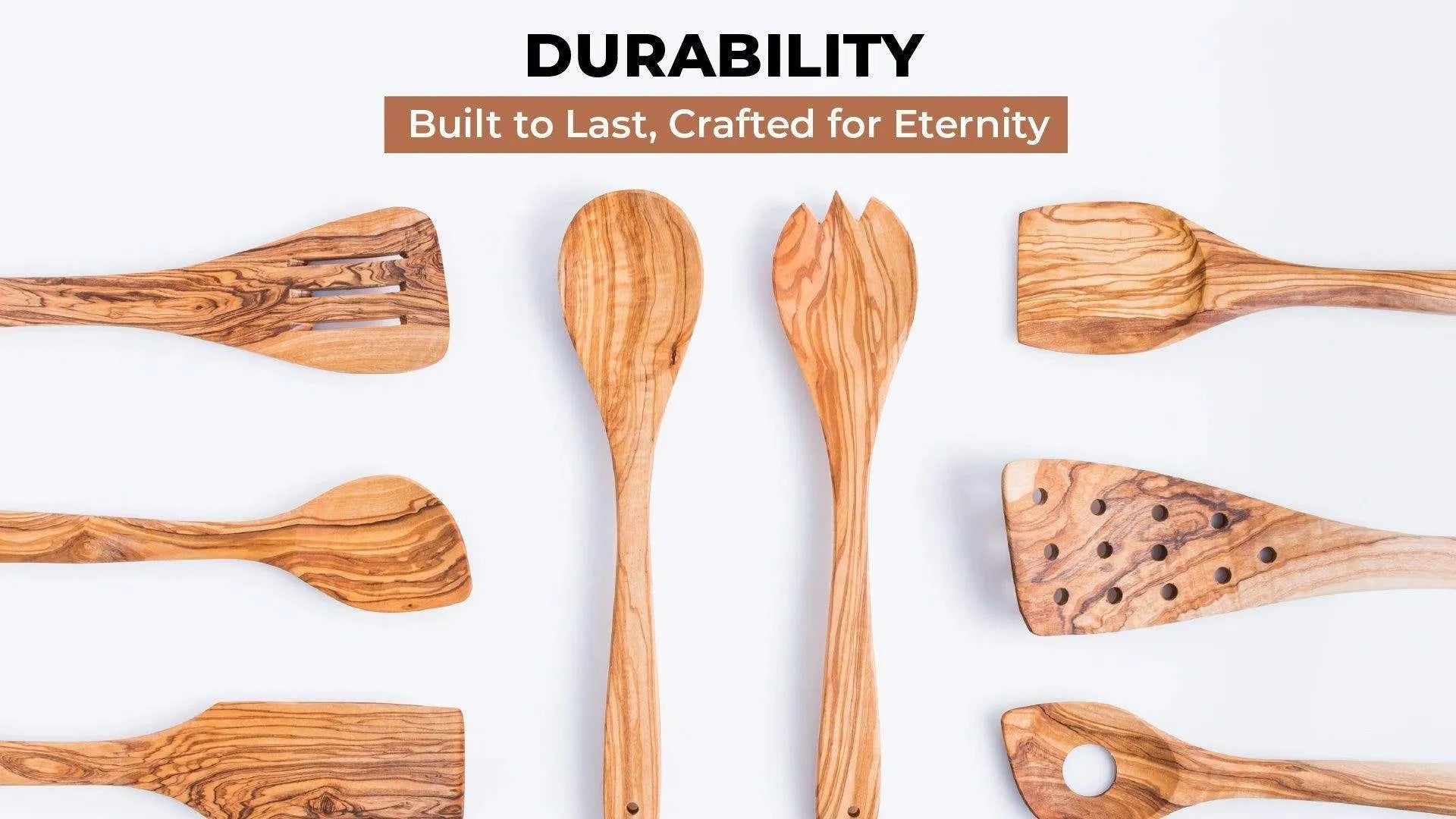 durable olive wood kitchen utensils