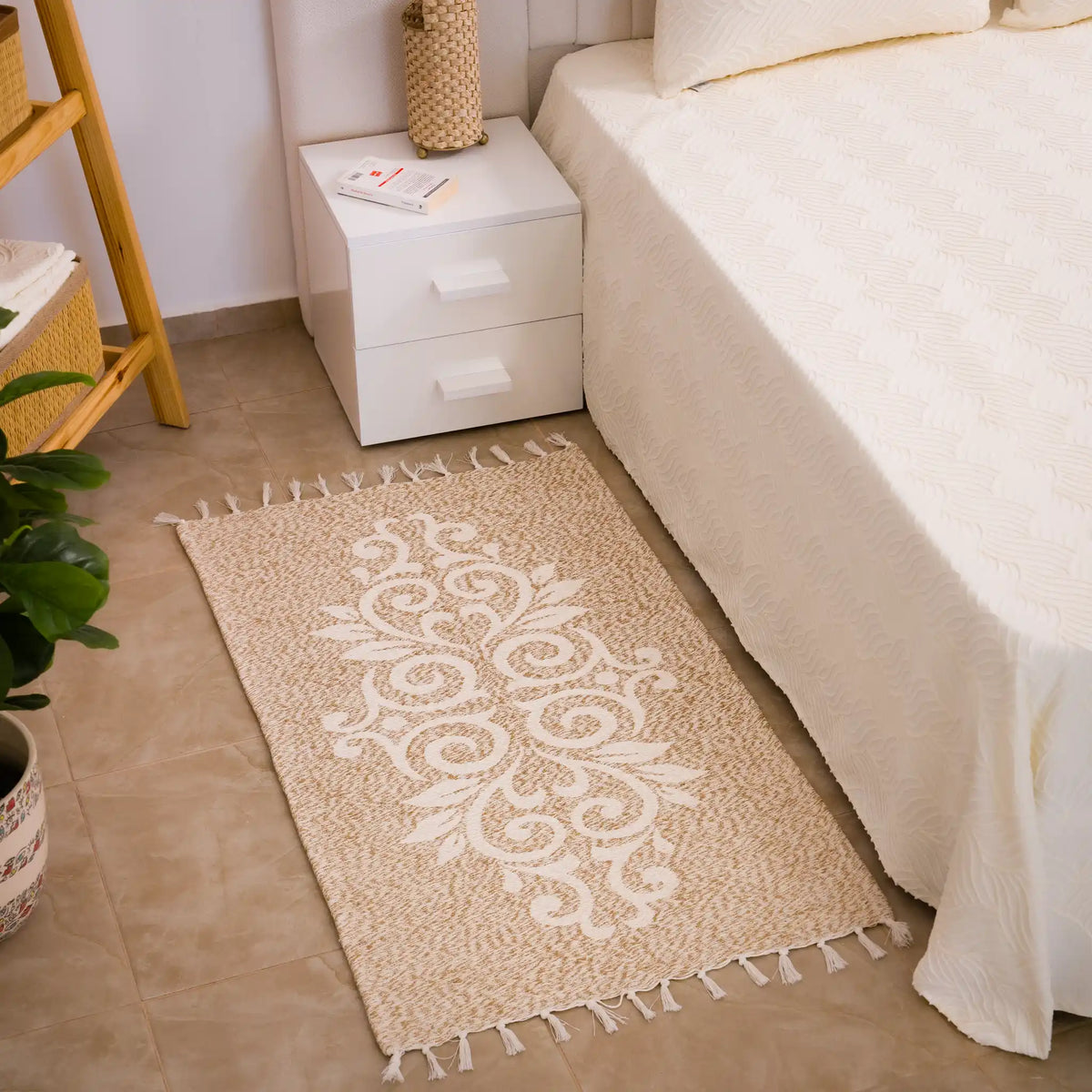 Reversible Cotton Bedside Rugs — Baroque, Cazen and Ornella